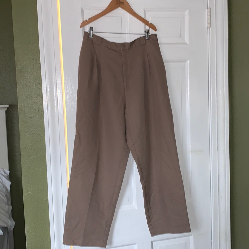 Wide leg women’s brown slacks